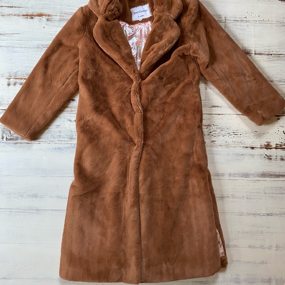 Like New Juicy Couture Faux Fur Coat Size S